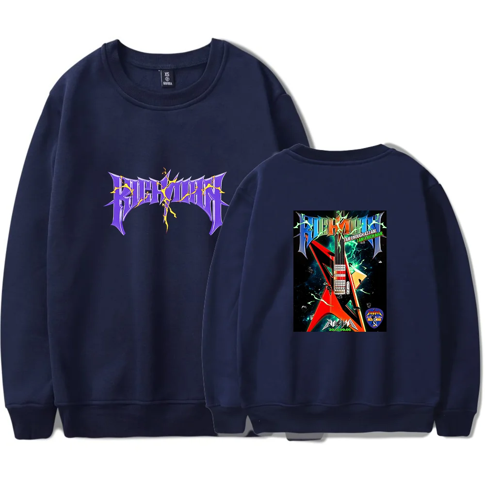 Vintage K-pop band sweatshirt with bold graphic designs and vibrant colors.