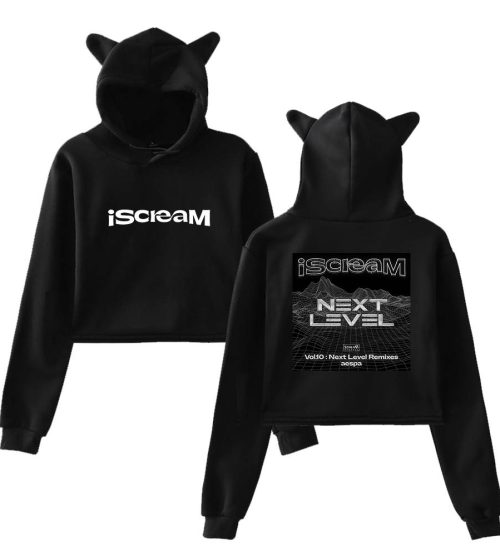 Aespa iScreaM Next Level Cropped Hoodie
